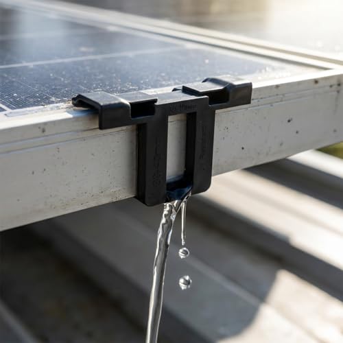 APAV Solar Panel Drain Clips | PV Module Maintenance Clamps | Water Drainage & Cleaning Support | Photovoltaic Frame Clips (Pack of 15, 40 mm) - Image 2