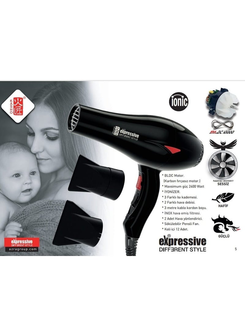 Kasho - Expressive Different Style - Ionic - Bldc Motor - Blow Dryer - Pearlescent Pink - Image 1