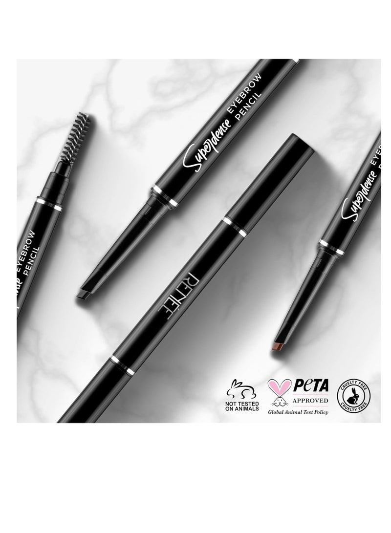 Renee RENEE Superdense Eyebrow Pencil with Spoolie  Brown  Smudge Proof Waterproof  Highly Pigmented for Fill in Brow Gaps  Smooth One Swipe Precision Application  Enriched with Vitamin C and Jojoba Oil - Image 5