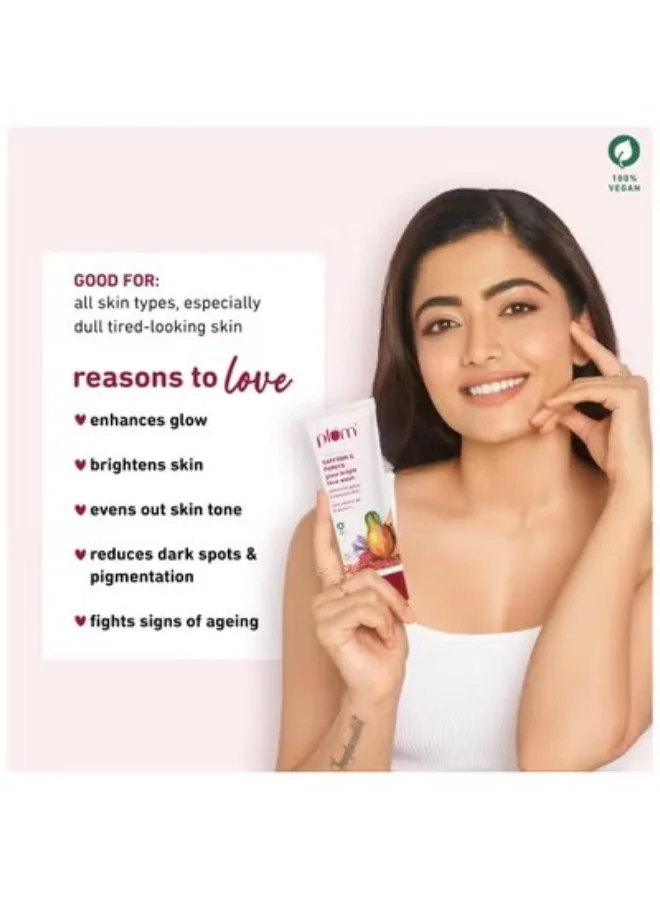 Plum Saffron & Papaya Face Wash 100ml Plum Saffron & Papaya Glow & Brightening Face Wash with Vitamin B5 | Boosts Glow & Brightens Skin | Non-Drying | All Skin Types | Bright Gel Face Wash for Women & Men | for All Skin Types | 100ml for Women | Best Price UAE