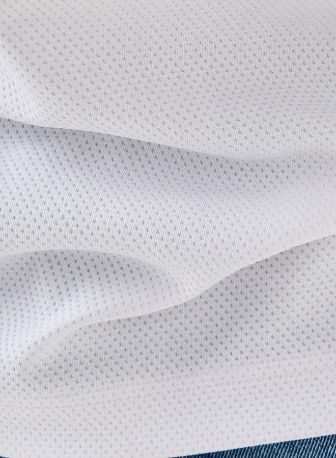 ستارتر تيشيرت بطبعة وياقة على شكل حرف  وأكمام قصيرة - Image 4