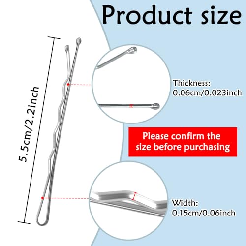 YINGFENG 330 Pcs 22 Inch Hair Bobby Pins Silver With Box Silver Bobby Pins For Gray Hair YINGFENG Reusable Non Slip Hair Pins This Gray Hair Pins For Women Girls And Kids - Image 5