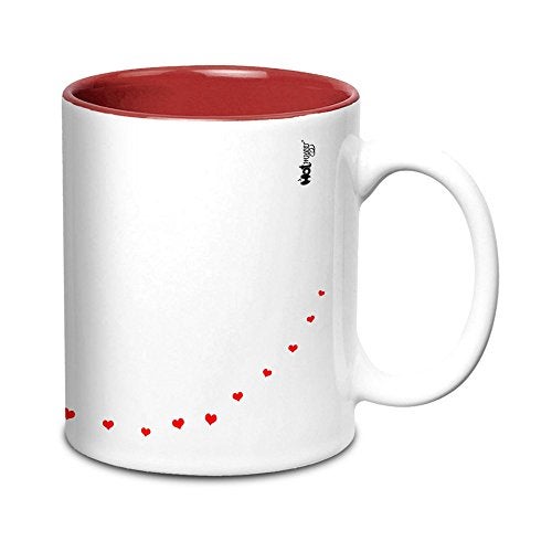 Hot Muggs "Floral Poem" Ceramic Mug ; Ideal as a Valentine's Day (Multicolour, 315ml). - Image 2