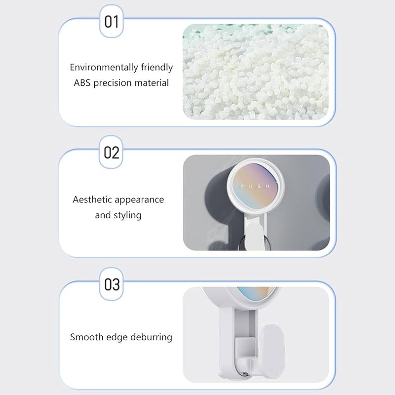 2Pcs Clear Strong Removable Adhesive Wall Mounts Suction Cup Hooks - Image 5