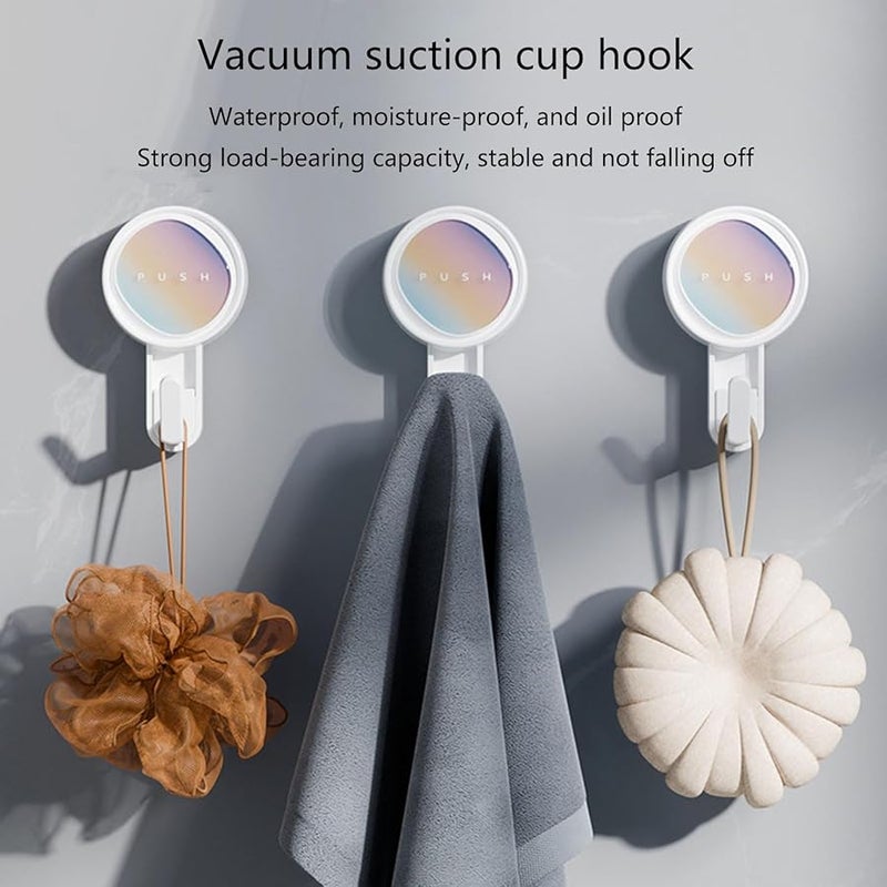 2Pcs Clear Strong Removable Adhesive Wall Mounts Suction Cup Hooks - Image 4