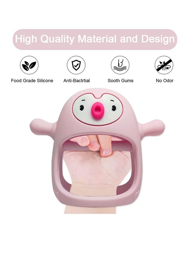 Baby Teething Toys Silicone Teething Gloves, Anti-fall Wrist Teething Gloves for Babies 3+ Months, Baby Chew Toy for Sucking Needs, BPA Free (Pink) - Image 5
