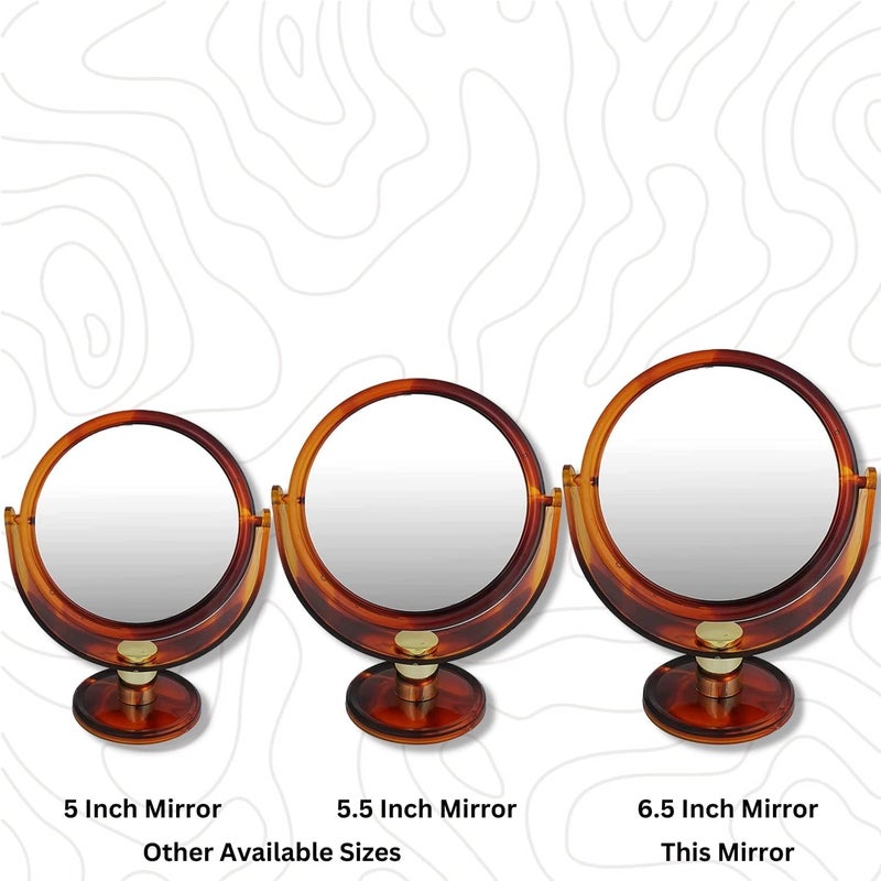 BANIRA Professional Round Double Sided Magnifying Large Makeup Mirror Standing Vanity Dressing Mirror for Makeup with Stand Shell 55 INCH - Image 4