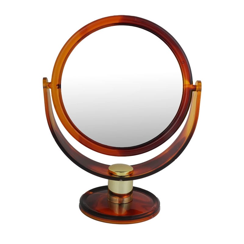 BANIRA Professional Round Double Sided Magnifying Large Makeup Mirror Standing Vanity Dressing Mirror for Makeup with Stand Shell 55 INCH - Image 1