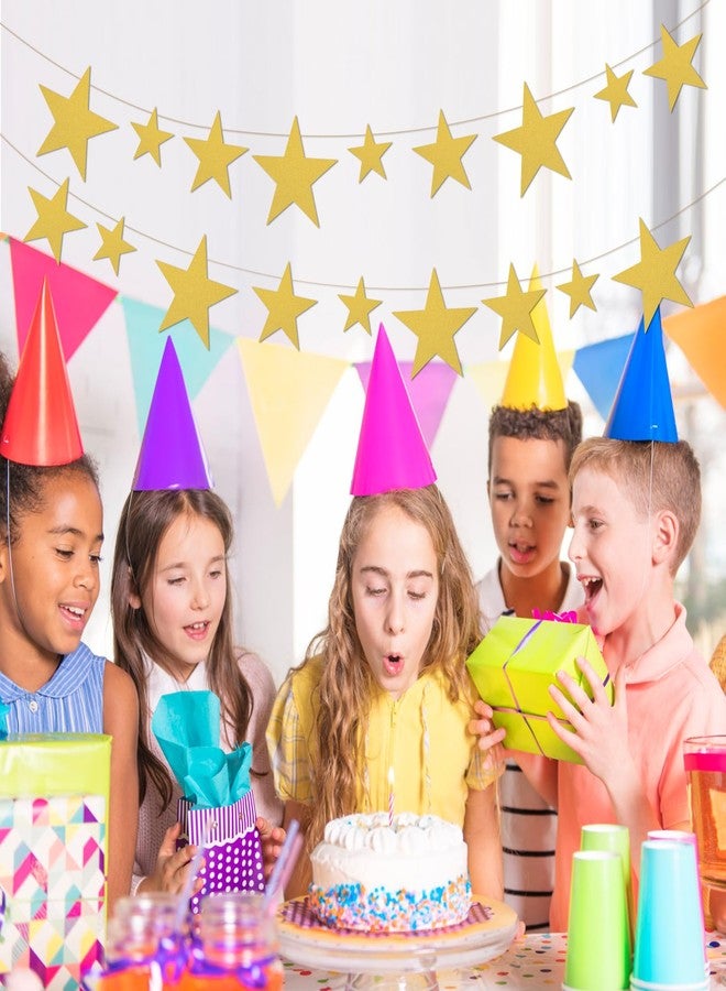 Motroce 120PCS Glitter Gold Five Star Cutouts Paper Gold Star Cutouts Star Confetti Cutouts Decorations for Wedding Party Bulletin Board Stars Classroom Wall Christmas Party, 3 Sizes - Image 5