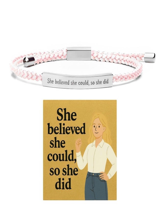 72ore She Believed She Could So Did Bracelet Inspirational Bracelets for Women Encouragement Inspirational Gifts for Women - Image 1