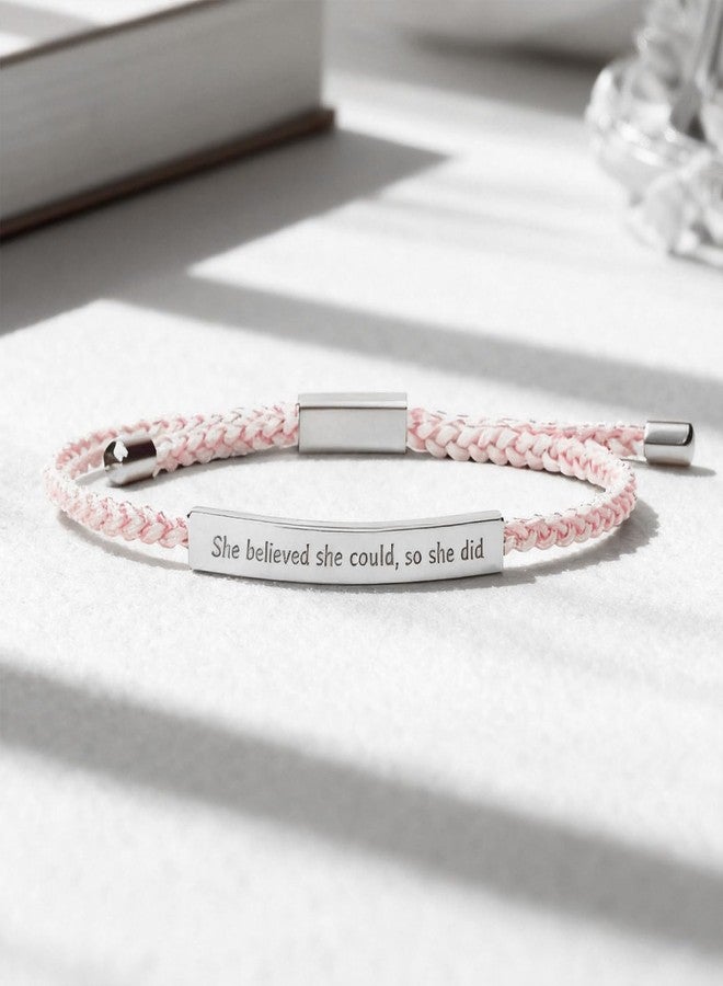 72ore She Believed She Could So Did Bracelet Inspirational Bracelets for Women Encouragement Inspirational Gifts for Women - Image 5