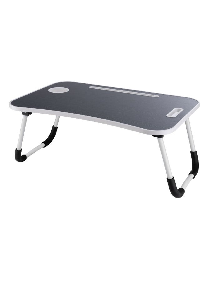 Micasa High Quality Laptop Table with Cup Holder and Tablet Groove Black 5.5 x 40 x 60 cm 02609-LPD01-1-01  - Image 2