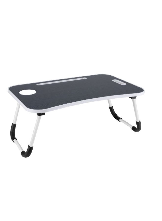 Micasa High Quality Laptop Table with Cup Holder and Tablet Groove Black 5.5 x 40 x 60 cm 02609-LPD01-1-01  - Image 1