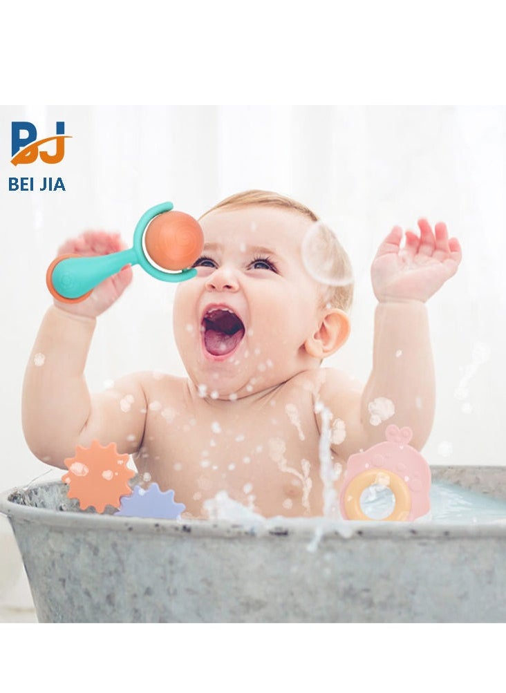 null - This 7-piece set of infant chew toys combines pendants and teething rings specially designed for toddlers. Made from safe, BPA-free materials, these toys feature attractive colors and various shapes such as fruits and vegetables that help stimulate baby's visual and tactile senses. - Image 1