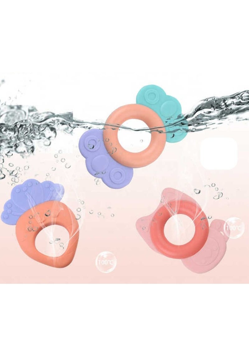 null - This 7-piece set of infant chew toys combines pendants and teething rings specially designed for toddlers. Made from safe, BPA-free materials, these toys feature attractive colors and various shapes such as fruits and vegetables that help stimulate baby's visual and tactile senses. - Image 1