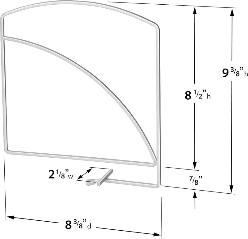 LYNK Shelf Dividers - Closet Shelf Organizer (Set of 2) - White - Image 5