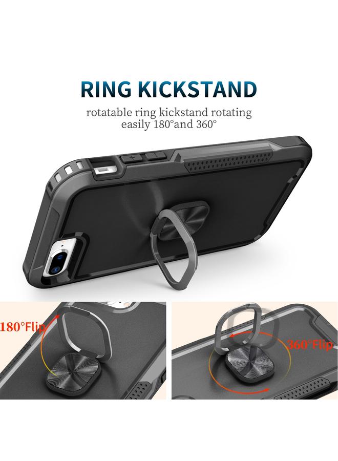Zaboon 3 in 1 PC + TPU Phone Case with Ring Holder For iPhone 8 Plus & 7 Plus - Image 5