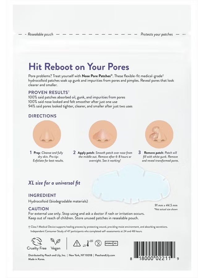Peach Slices | Nose Pore Patches | Medical-Grade Hydrocolloid | Targets Pores & Pimples | Absorbs Oil Overnight | Vegan | Cruelty-Free | Facial Skin Care Products | 7 Ct - Image 4