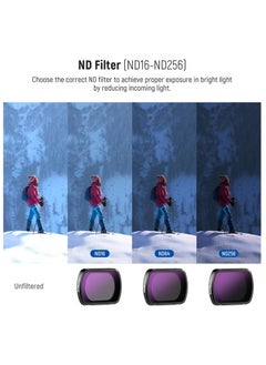 Neewer DJI OSMO Pocket 3 (CPL ND16 ND64 ND256)4Pack Filter Kit Compatible with DJI OSMO Pocket 3 Creator Combo Accessories Magnetic Action Camera Neutral Density Polarising Filter Optical Glass Aluminum Frame  - Image 5
