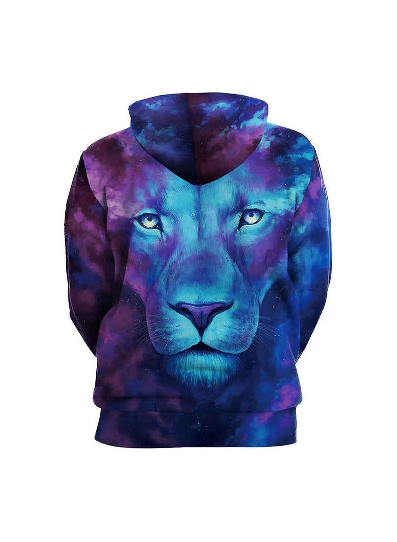 Loquat Digital Printed Loose Hooded Sweater - Image 2