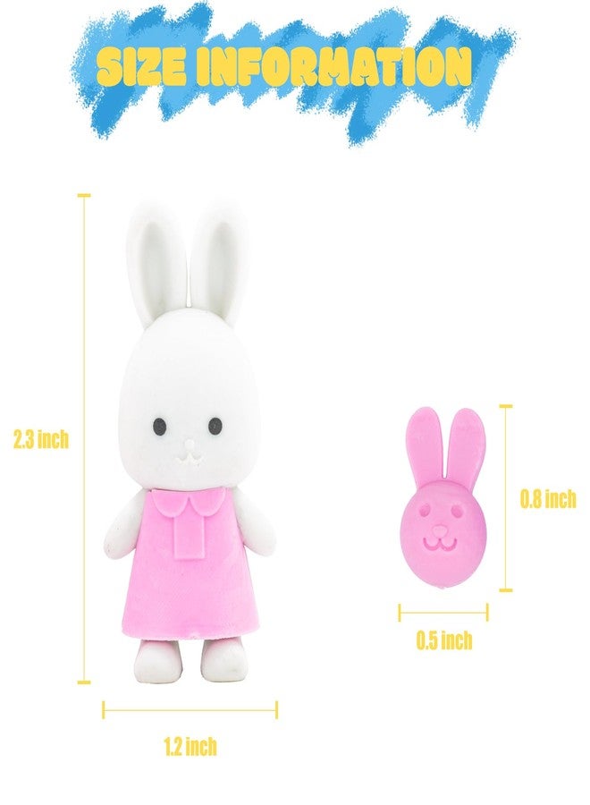 CLOCK KING 30Pcs Cute 3D Easter Erasers, 24 Styles Including Bunnies, Easter Eggs, Flowers, and More. Perfect as Easter Egg Stuffing, School Gifts, and Party Favors. - Image 3