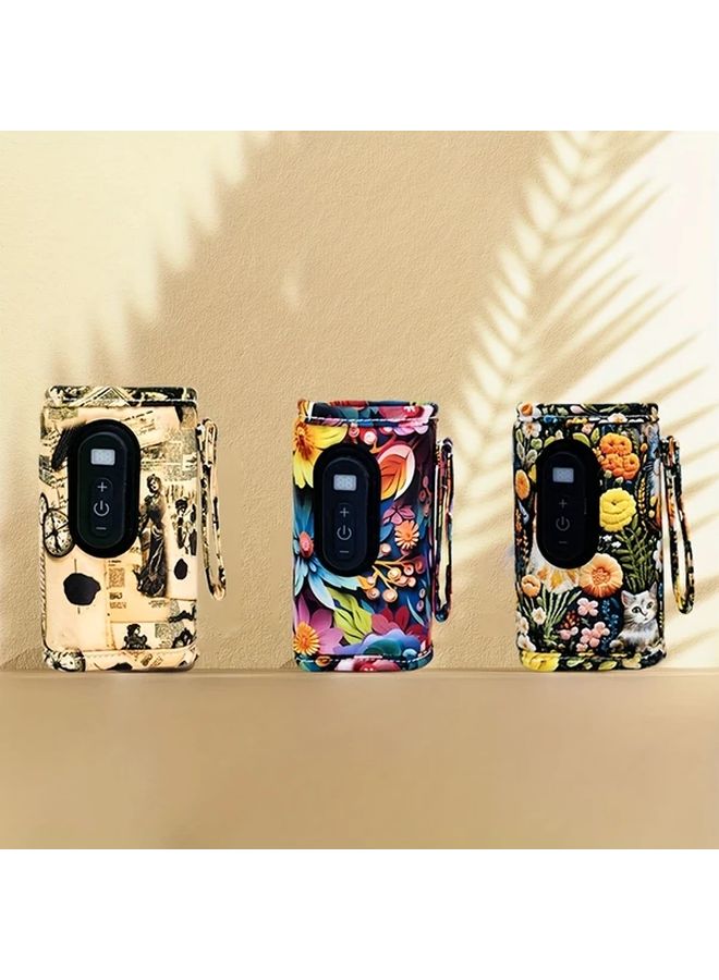 Portable USB Bottle Heater and Disinfector With Digital Display Cat Color - Image 1
