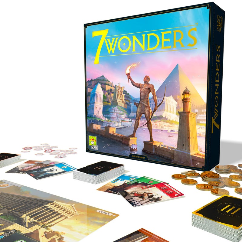 Asmodee 7 Wonders Board Game (New Edition) - Lead Your Civilization to Prosperity, Strategy Game for Kids and Adults, Ages 10+, 3-7 Players, 30 Minute Playtime - Image 2