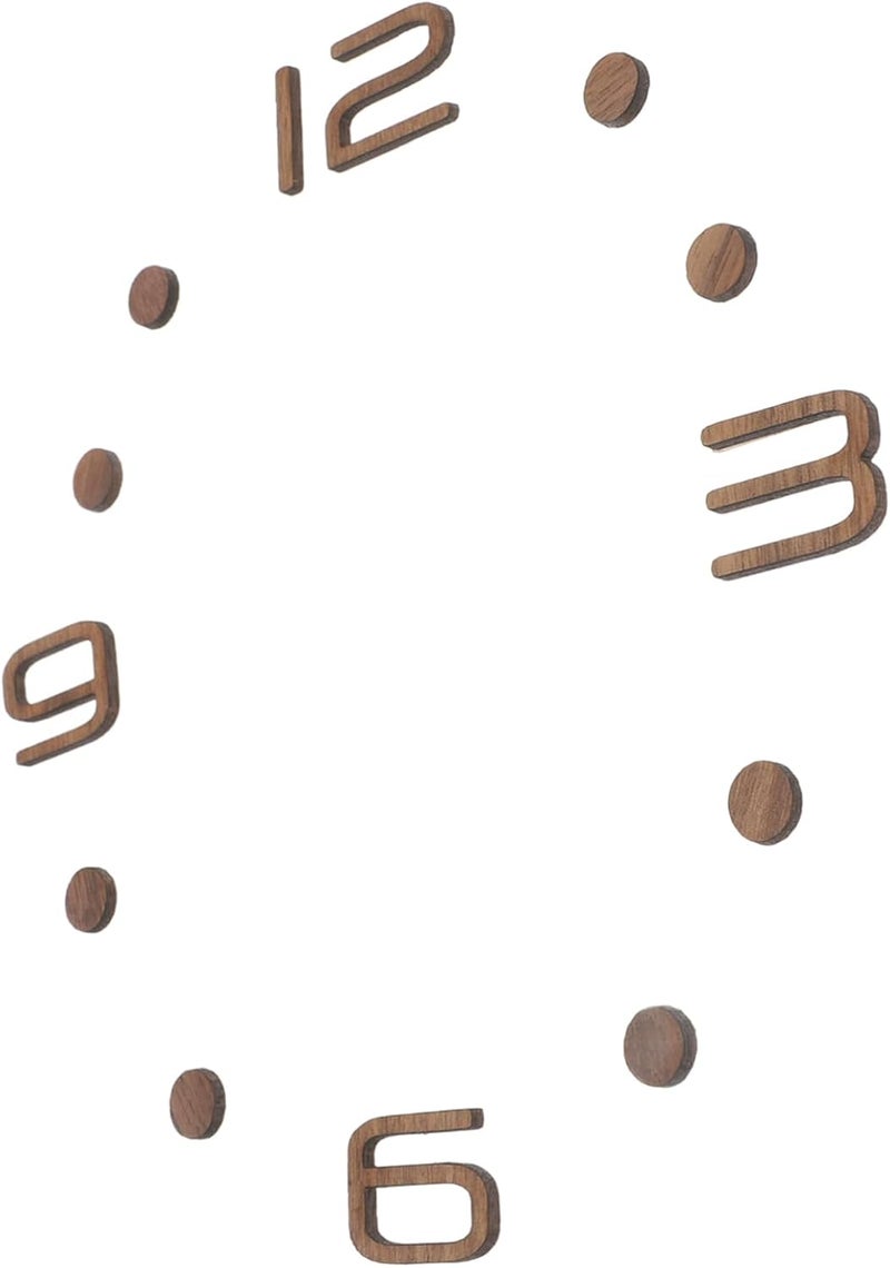 1set DIY Wooden Clock Numbers Kit Classic Arabic Numbers for Wall Quartz Clock Self-Adhesive Home Decor Easy to Read for Crafting Unique - Image 1