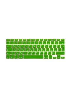 Macbook Keyboard Skin for MacBook Air 13 Inch/MacBook Pro 15 inch Silicone Keyboard Cover 466 A1502 UK English Arabic Layout Green