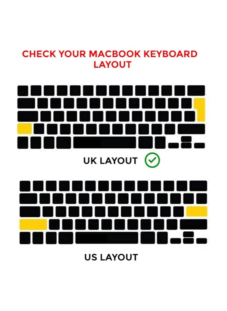 O Ozone - Macbook Keyboard Skin for MacBook Air 13 Inch/MacBook Pro 15 inch Silicone Keyboard Cover 466 A1502 UK English Arabic Layout Green - Image 1
