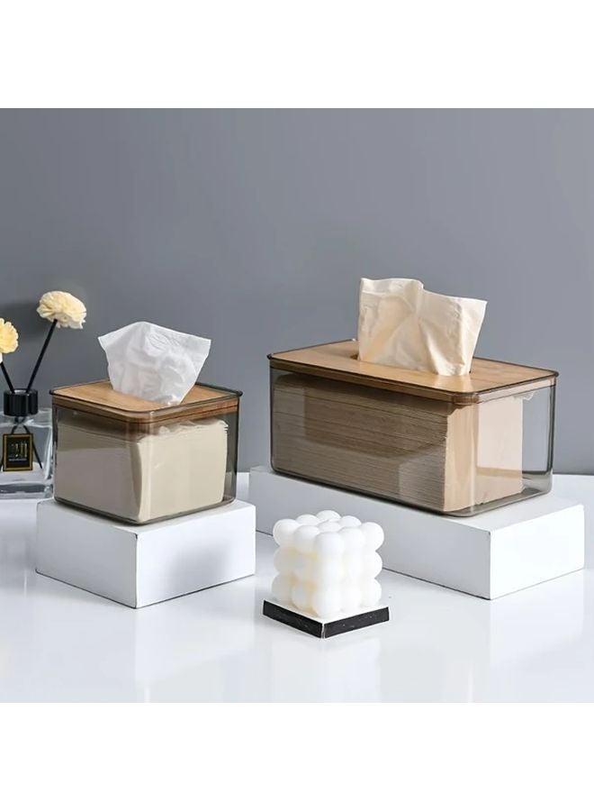Transparent Acrylic Tissue Box Holder Modern Minimalist Design Easy Access Lid - Image 4