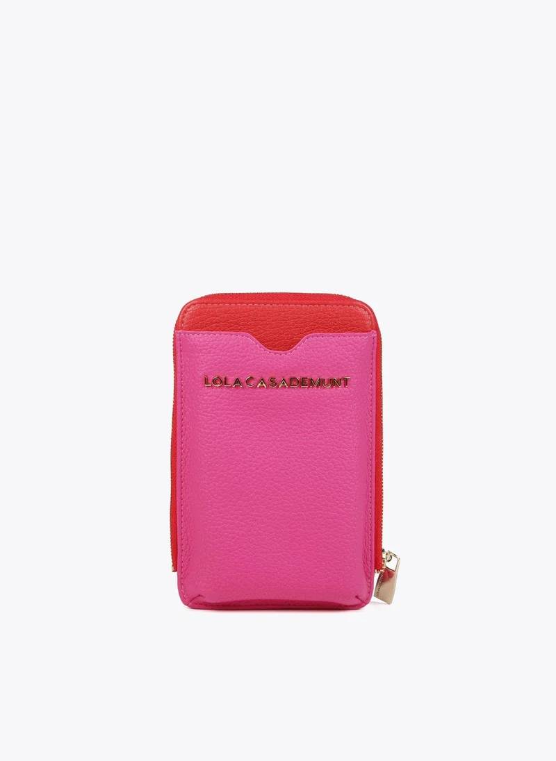 Lola Casademunt Mini two-tone mobile phone bag