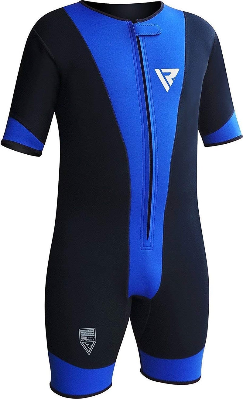 Rdx بدلة ساونا RDX لتمارين الصالة الرياضية والتدريب على اللياقة البدنية وتمارين التنحيف سترة عرق نيونبرين للرجال والنساء لفقدان الوزن جيدة لتشكيل الجسم لرفع الأثقال والجري والركض - Image 2