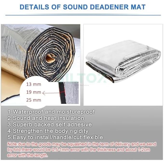 rayihni Self Adhesive Sound Proof Aluminum Foil Nbr Foam Insulation Sheet  Thermal Roofing Polyurethane Rubber Foam Sheet  1M Width13Mm19Mm25Mm Thickness114M Thickness  19 Mm 4 MeterS - Image 3