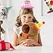 Ditucu Cute Capybara Plush with Happy Birthday Hat Bow Soft Capibara Stuffed Animal Plushies Toys for Birthday Gifts Party Decoration for Kids Brown 13 inch - Image 4