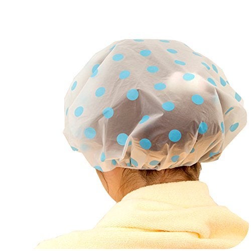 siddhmurti 3 Pcs Women Ladies' Waterproof Swimming Cap Bathing Cap Designer Travel Temporary Shower Caps Elastic Band Plastic Cap Hats - Image 5