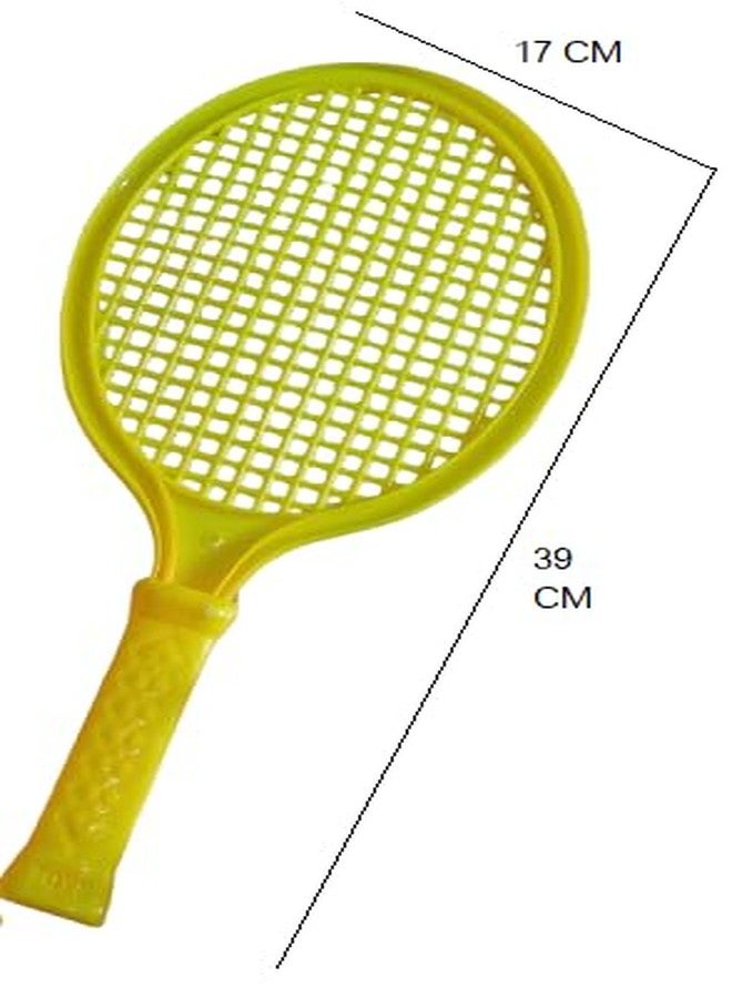 ZOKCY® (Set of 1) Plastic Badminton (Racket) Toy for Kids with 1 Plastic Shuttlecocks & 1 Plastic Ball/Racket Badminton Set Toy for Kids Multicolor/Playing Outdoor Toy for Kids - Image 3