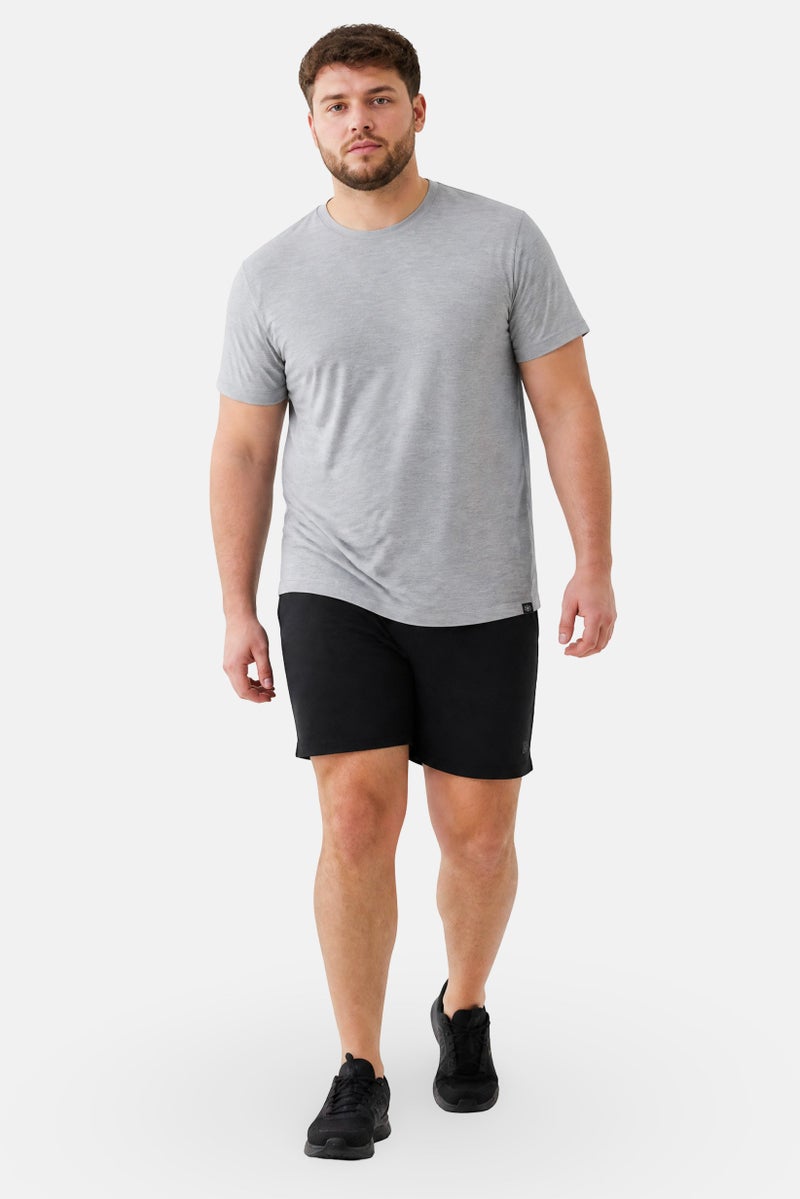 Gaiam Men Slim Fit Short Sleeve Training T-Shirt, Heather Grey - Image 3