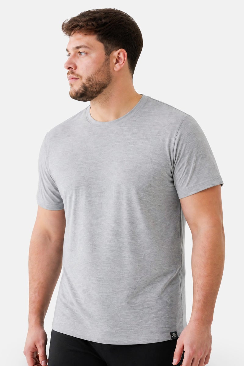 Gaiam Men Slim Fit Short Sleeve Training T-Shirt, Heather Grey - Image 5