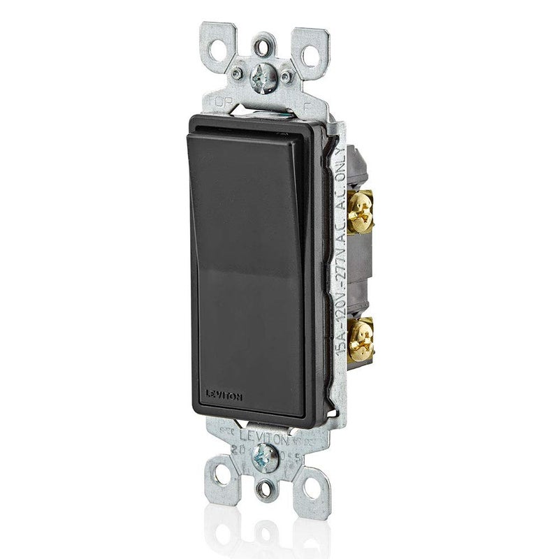 Leviton 5601-2W Dekora Rocker AC Quiet Switch, 1 Pole, 15 Amp, 120/277 Volt, Residential Grade - Image 2