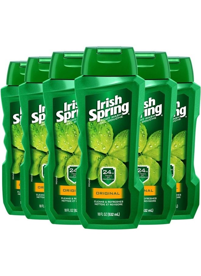 Irish Spring - غسول الجسم أصلي 18 أونصة سائلة (عبوة من 6) - Image 1