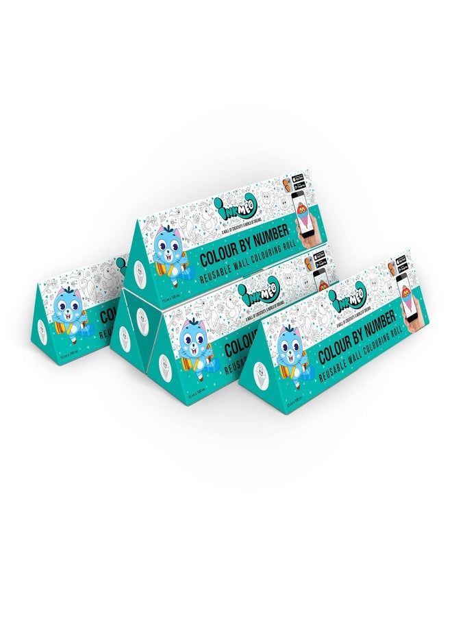 Inkmeo | Colour by Number Wall Colouring Roll | AR Enabled | Interactive Educational Innovative Activity | for Kids | Ages 5+ | Best Gift | Size (6 X 40 Inches Each) | (Pack of 6) - Image 1