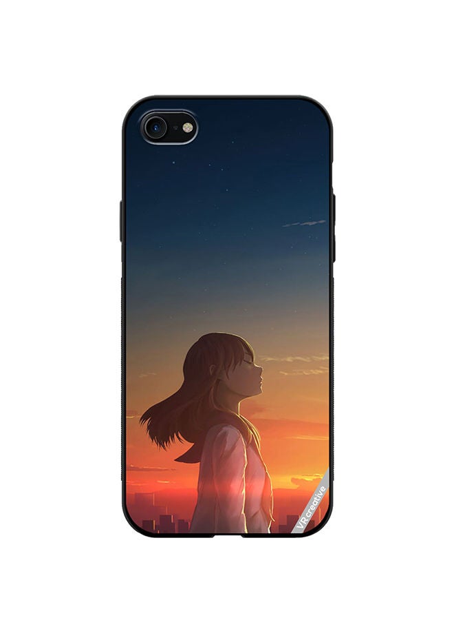 VR CREATIVE Protective Case Cover For Apple iPhone SE (2022) Girl1 Design Multicolour - Image 1