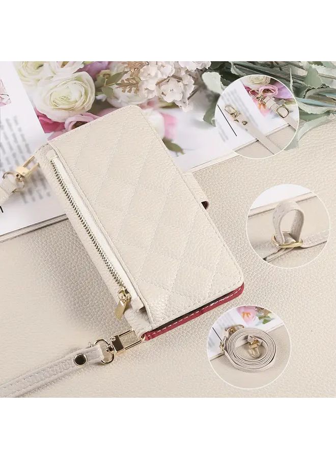 Purple Faux Leather Crossbody Flip Case For Galaxy A36 With Zipper Wallet - Image 5