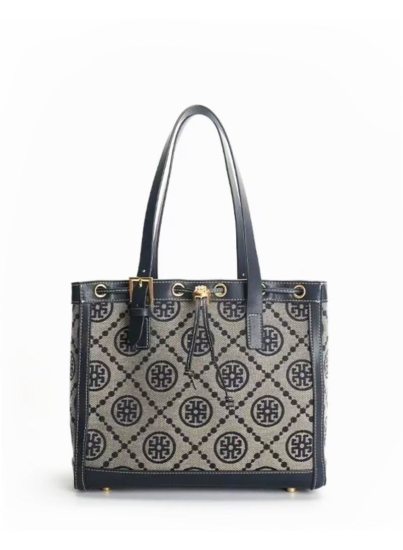 Burch Tory  Large T Monogram Jacquard Bucket Bag - Image 1