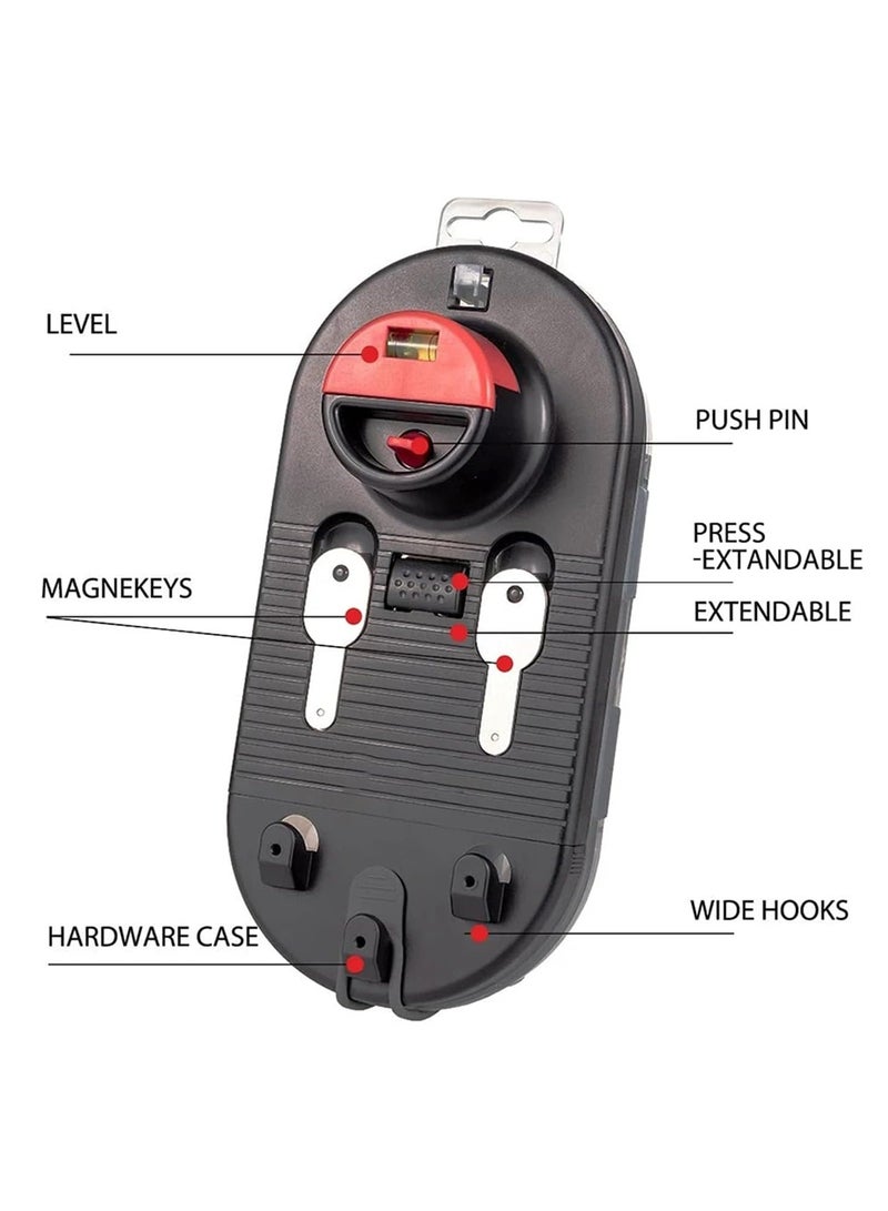 مجموعة أدوات تعليق الصور، مجموعة قابلة للتمديد مع 85 قطعة من الأجهزة الحصرية، لإطارات الصور، الأعمال الفنية، التقويمات، الساعات، المرايا وزينة الجدران. - Image 2