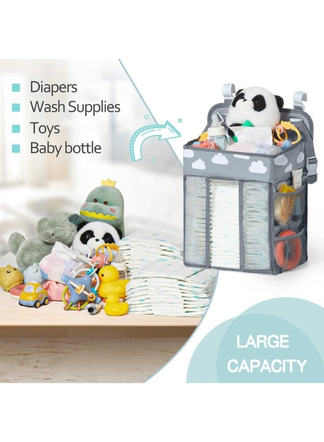 haleemy Multi-Purpose Nursery Caddy Baby Diaper Organizer Hanging Bag Essential Storage Pocket  - Image 4