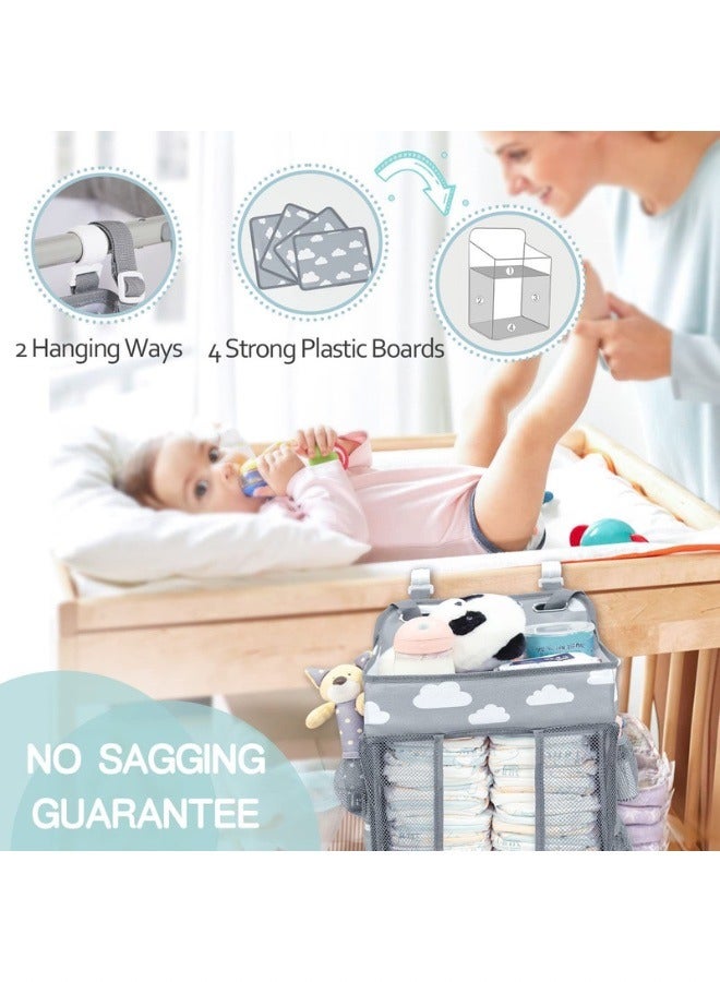 haleemy Multi-Purpose Nursery Caddy Baby Diaper Organizer Hanging Bag Essential Storage Pocket  - Image 3