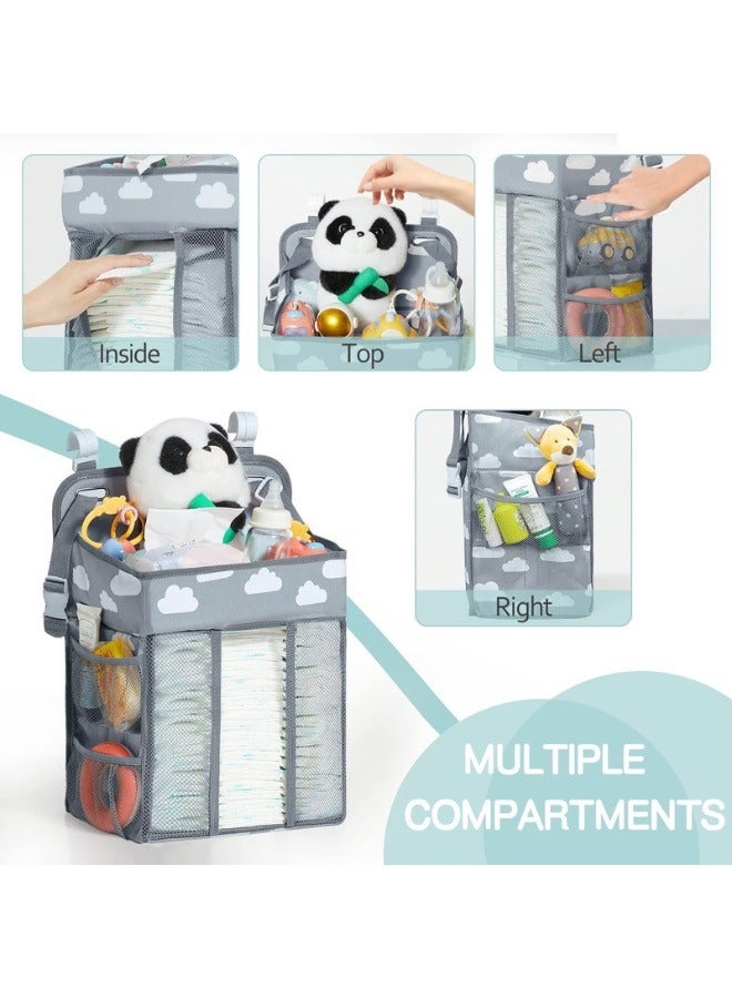 haleemy Multi-Purpose Nursery Caddy Baby Diaper Organizer Hanging Bag Essential Storage Pocket  - Image 5