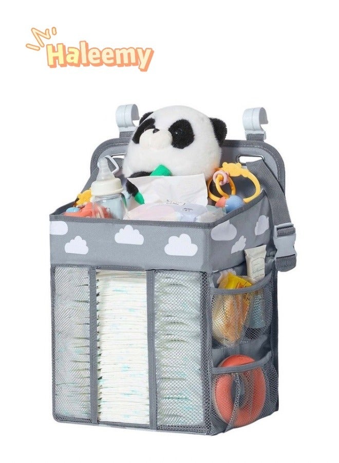 haleemy Multi-Purpose Nursery Caddy Baby Diaper Organizer Hanging Bag Essential Storage Pocket  - Image 1